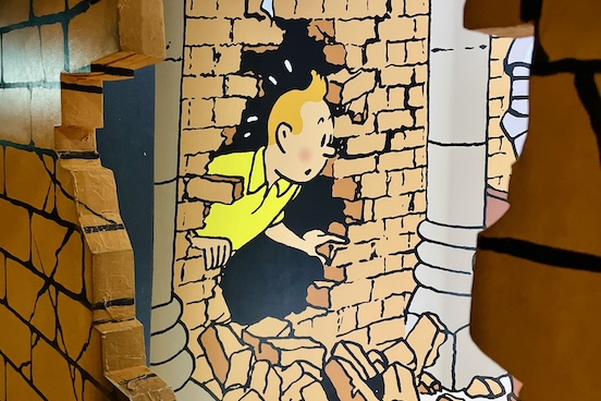 Tintin dans l'exposition Les Secrets de Moulinsart au château de Cheverny